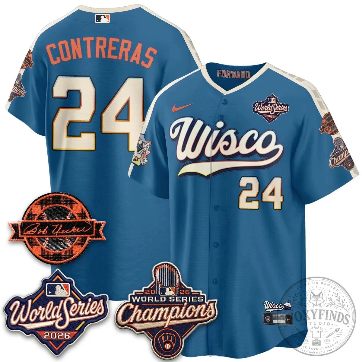2026 World Series Champions Baseball Jersey by Bob Uecker for Milwaukee Brewers 153 2026 World Series Champions Baseball Jersey by Bob Uecker for Milwaukee Brewers