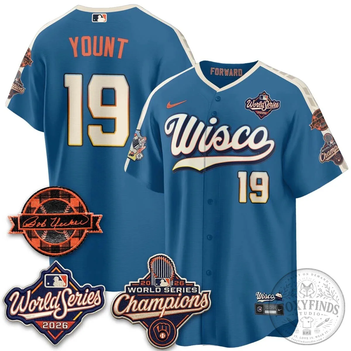 2026 World Series Champions Baseball Jersey by Bob Uecker for Milwaukee Brewers 155 2026 World Series Champions Baseball Jersey by Bob Uecker for Milwaukee Brewers