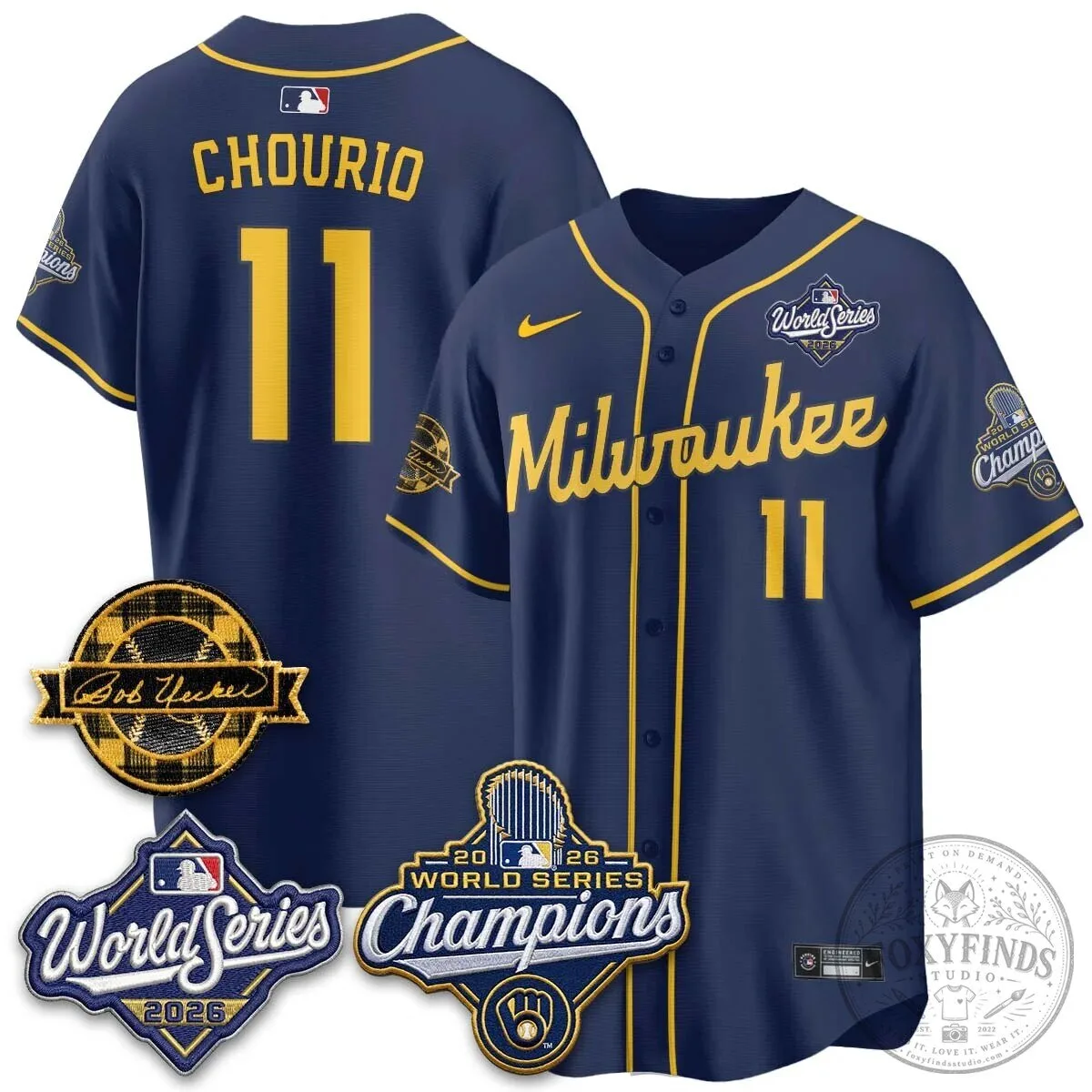 2026 World Series Champions Baseball Jersey by Bob Uecker for Milwaukee Brewers 160 2026 World Series Champions Baseball Jersey by Bob Uecker for Milwaukee Brewers