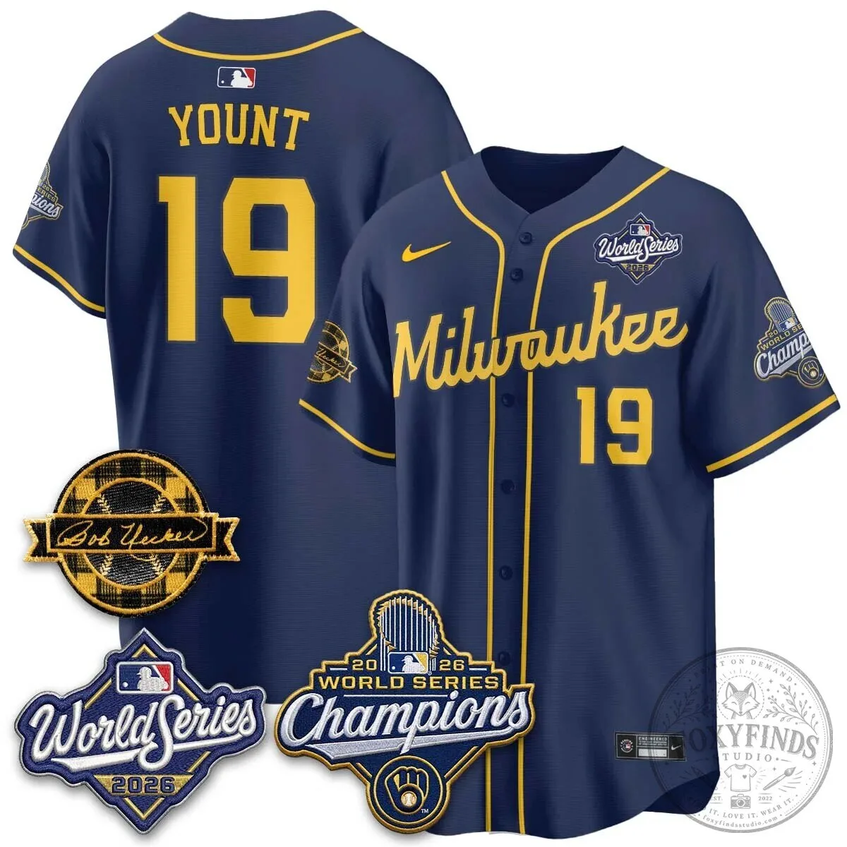 2026 World Series Champions Baseball Jersey by Bob Uecker for Milwaukee Brewers 165 2026 World Series Champions Baseball Jersey by Bob Uecker for Milwaukee Brewers