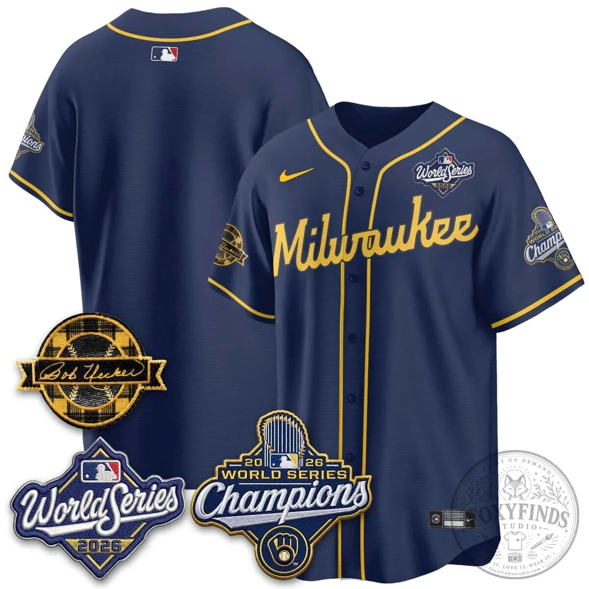 2026 World Series Champions Baseball Jersey by Bob Uecker for Milwaukee Brewers 169 2026 World Series Champions Baseball Jersey by Bob Uecker for Milwaukee Brewers