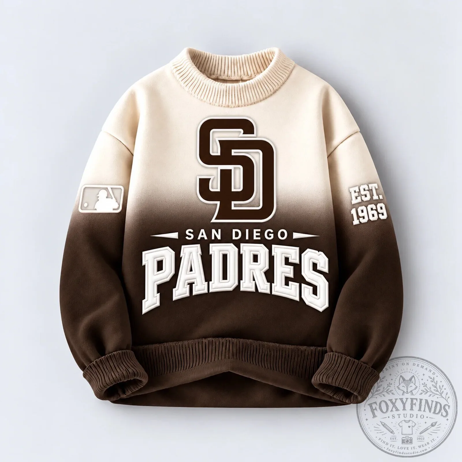San Diego Padres MLB Baseball Team Logo Gradient Design Sweatshirt 7 San Diego Padres MLB Baseball Team Logo Gradient Design Sweatshirt