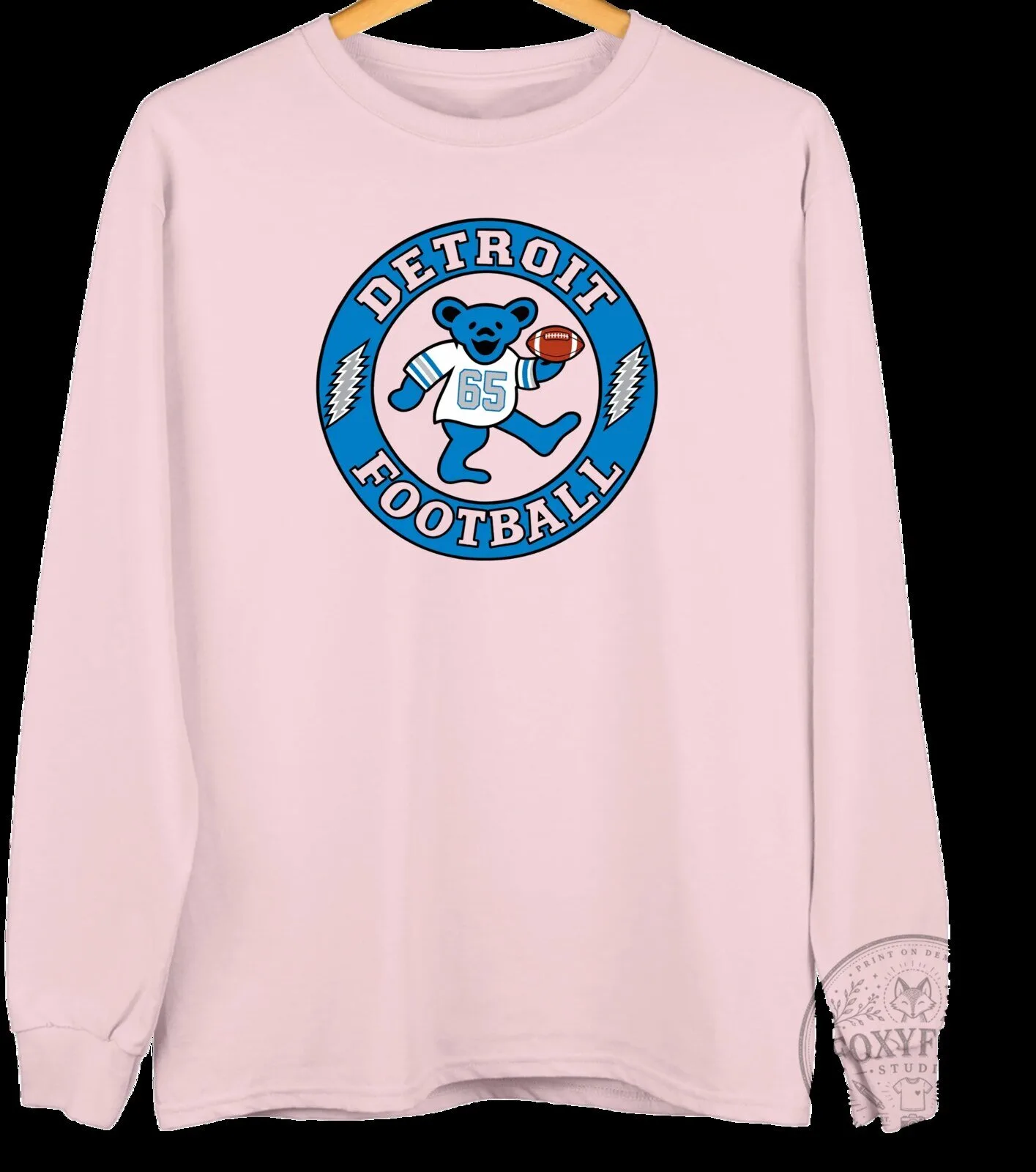 Detroit Football Dancing Bear Grateful Dead Inspired Crewneck Sweatshirt 13 Detroit Football Dancing Bear Grateful Dead Inspired Crewneck Sweatshirt