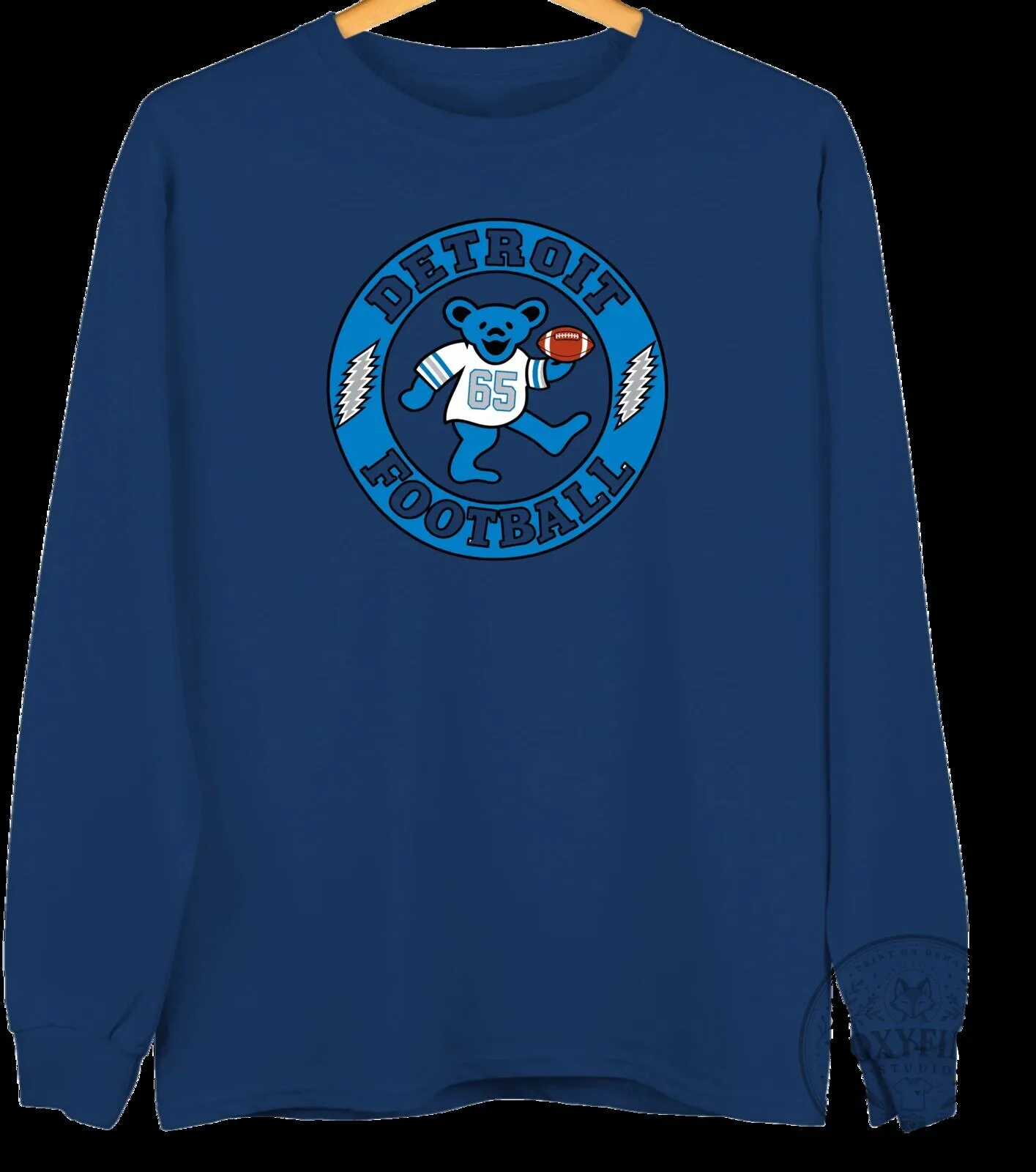 Detroit Football Dancing Bear Grateful Dead Inspired Crewneck Sweatshirt 14 Detroit Football Dancing Bear Grateful Dead Inspired Crewneck Sweatshirt