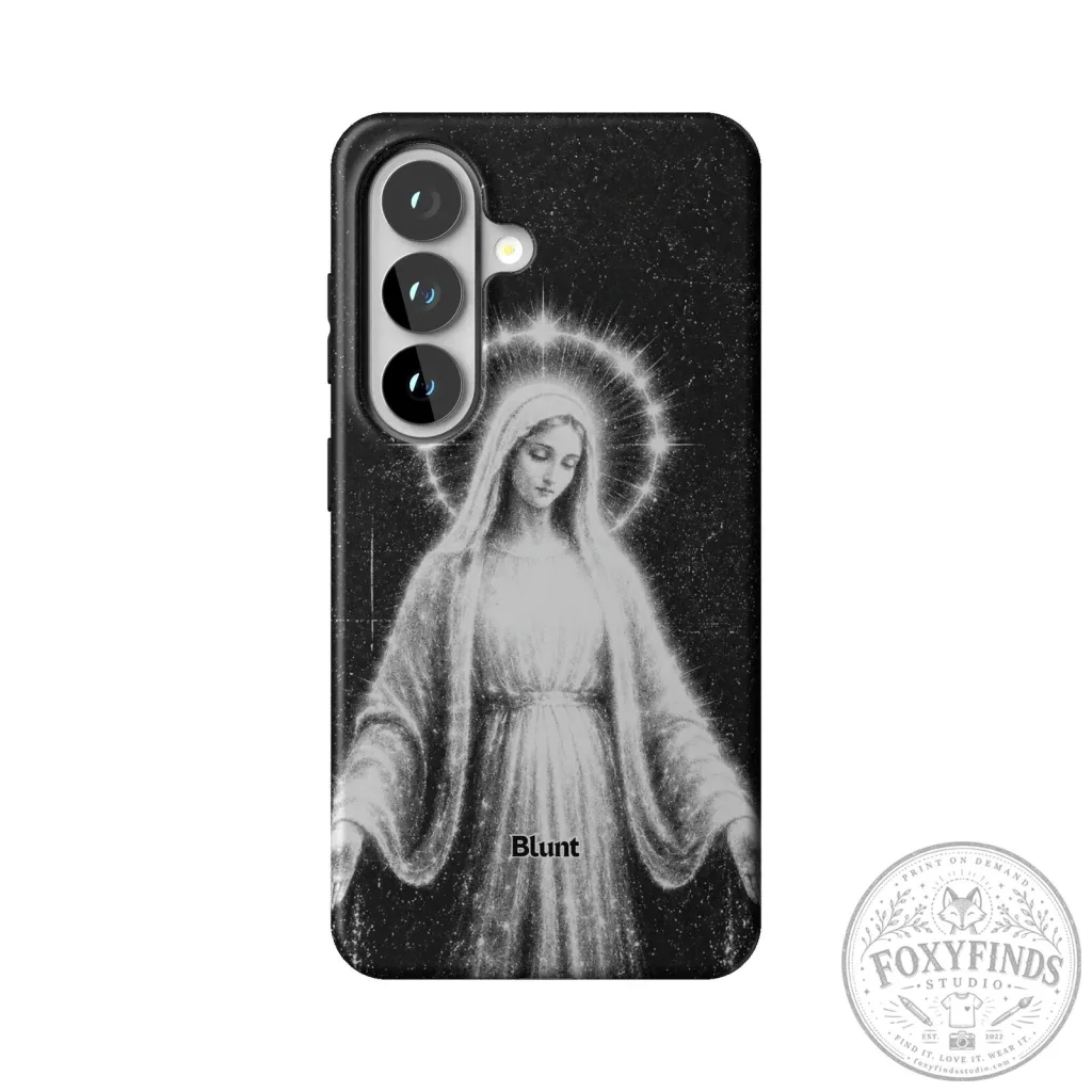 Blessed Virgin Mary Apparition Black and White Samsung Phone Case Blessed Virgin Mary Apparition Black and White Samsung Phone Case