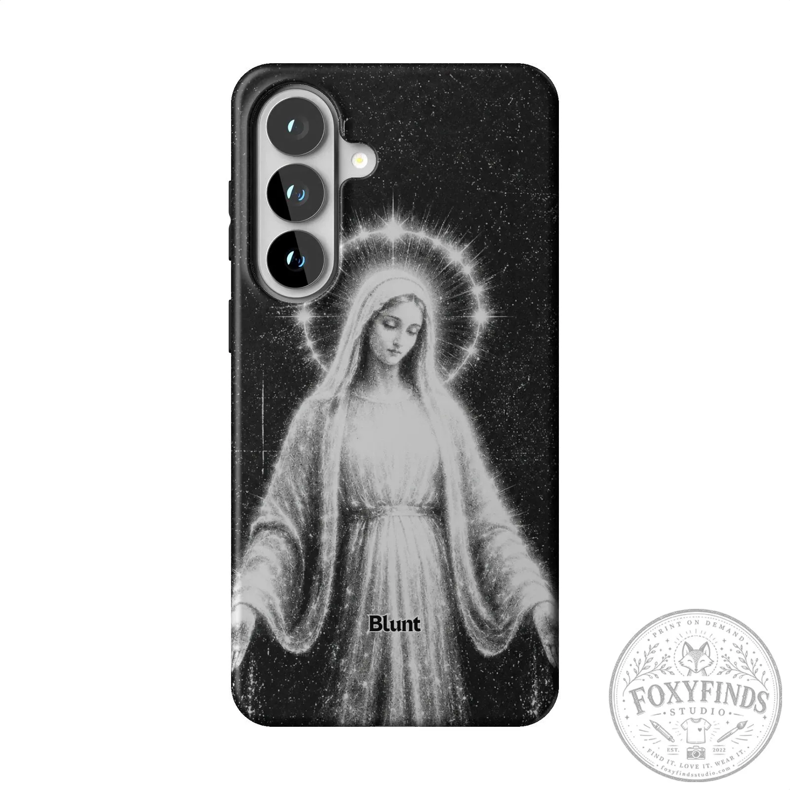 Blessed Virgin Mary Apparition Black and White Samsung Phone Case 20 Blessed Virgin Mary Apparition Black and White Samsung Phone Case