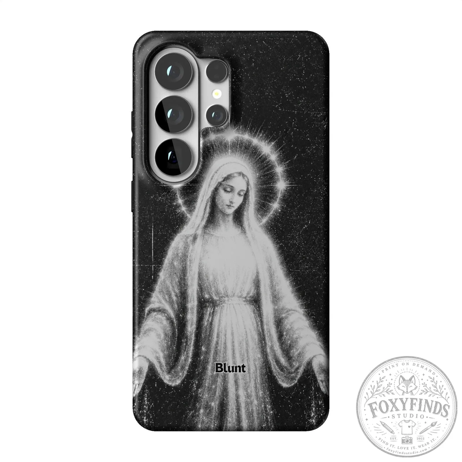 Blessed Virgin Mary Apparition Black and White Samsung Phone Case 21 Blessed Virgin Mary Apparition Black and White Samsung Phone Case
