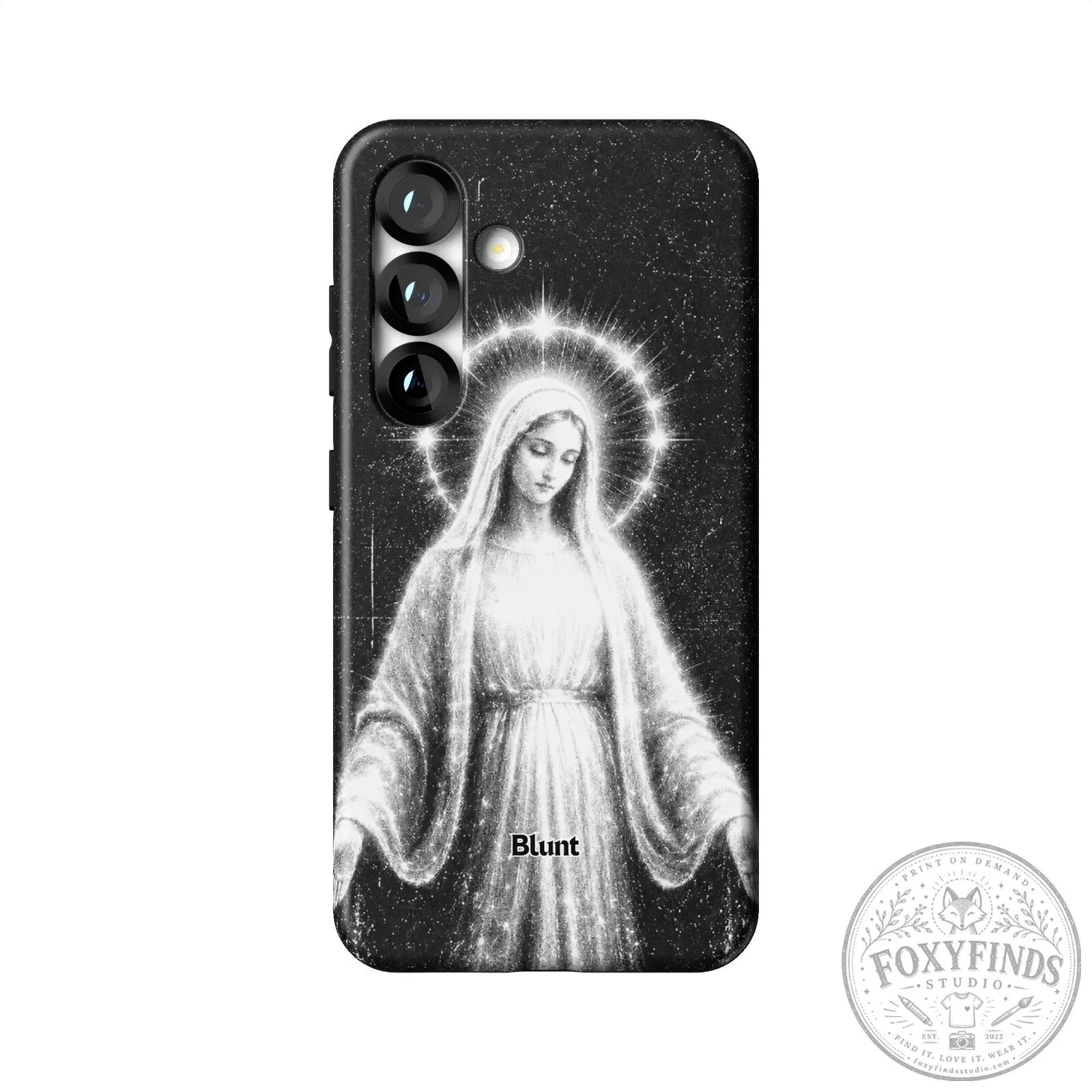 Blessed Virgin Mary Apparition Black and White Samsung Phone Case 22 Blessed Virgin Mary Apparition Black and White Samsung Phone Case