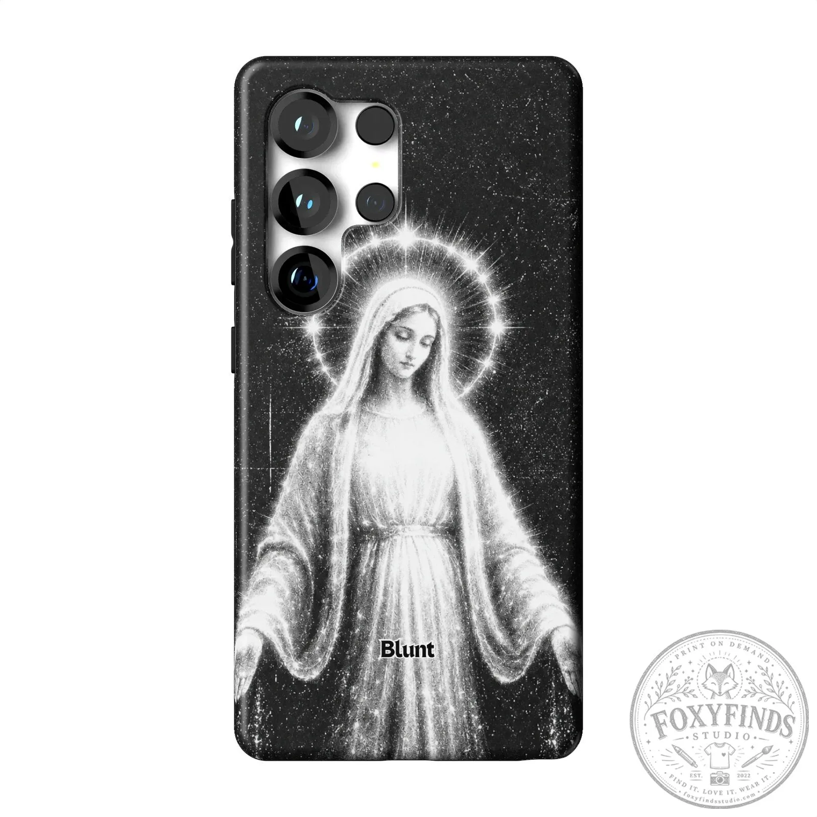 Blessed Virgin Mary Apparition Black and White Samsung Phone Case 24 Blessed Virgin Mary Apparition Black and White Samsung Phone Case