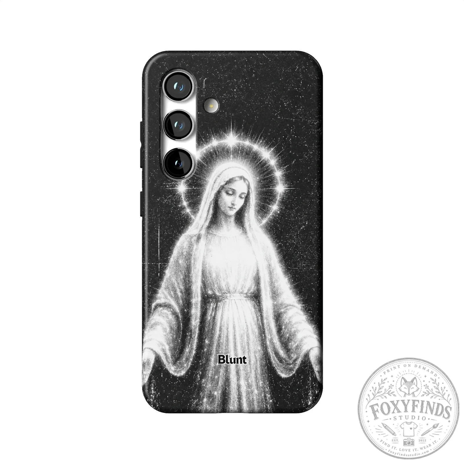 Blessed Virgin Mary Apparition Black and White Samsung Phone Case 25 Blessed Virgin Mary Apparition Black and White Samsung Phone Case