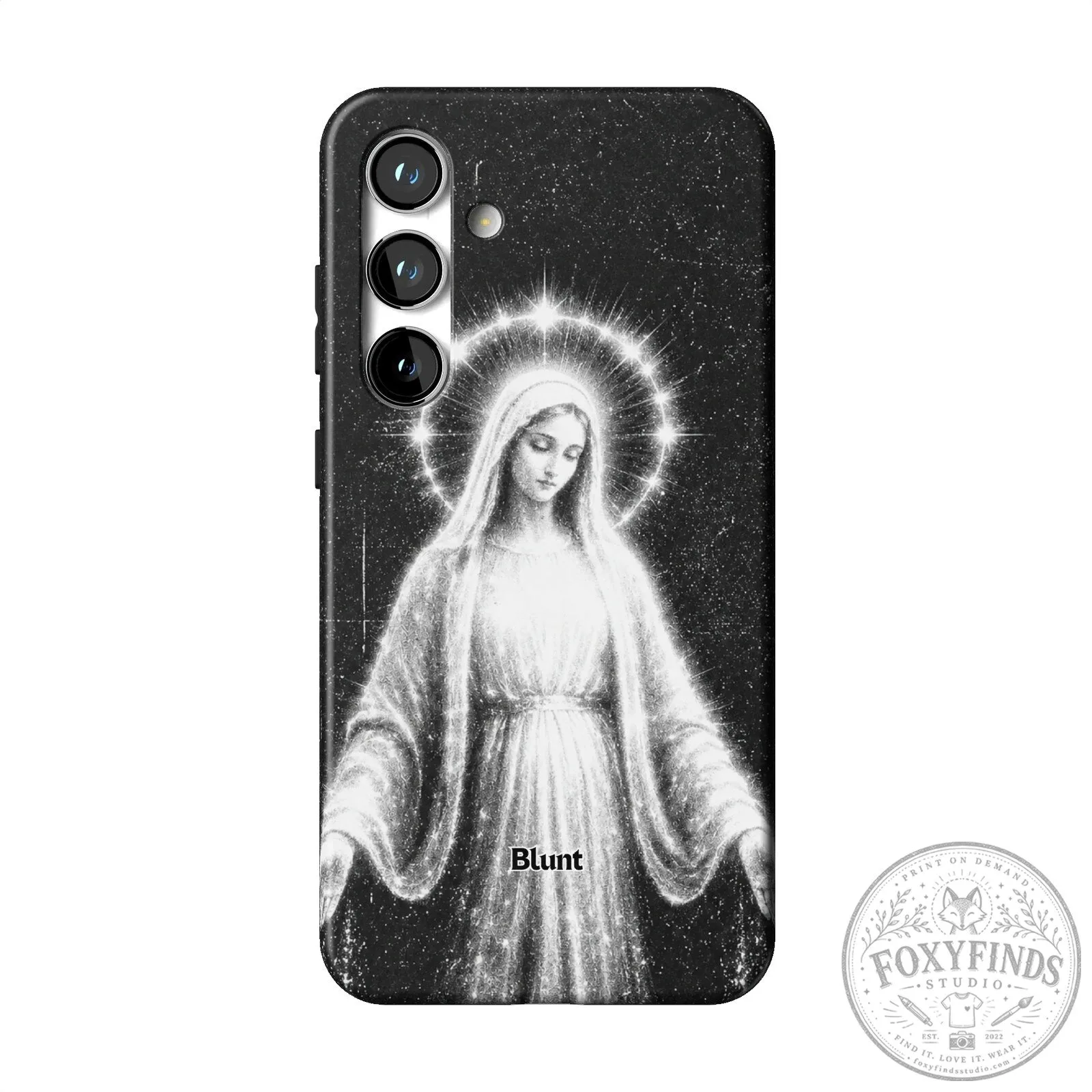 Blessed Virgin Mary Apparition Black and White Samsung Phone Case 26 Blessed Virgin Mary Apparition Black and White Samsung Phone Case