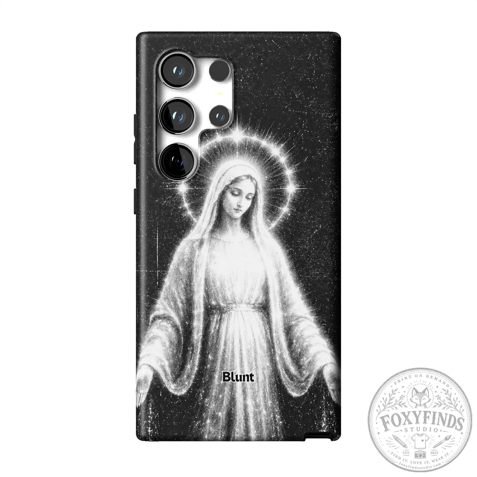 Blessed Virgin Mary Apparition Black and White Samsung Phone Case 27 Blessed Virgin Mary Apparition Black and White Samsung Phone Case