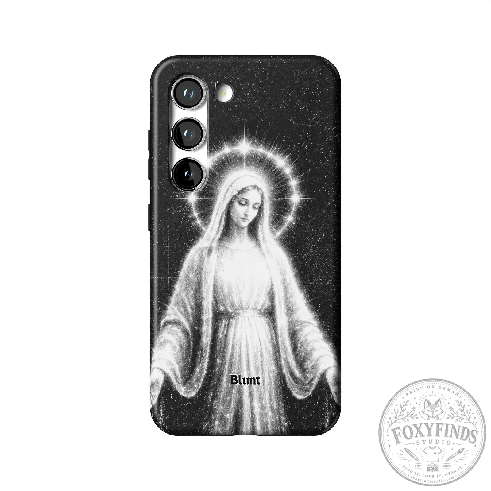 Blessed Virgin Mary Apparition Black and White Samsung Phone Case 28 Blessed Virgin Mary Apparition Black and White Samsung Phone Case