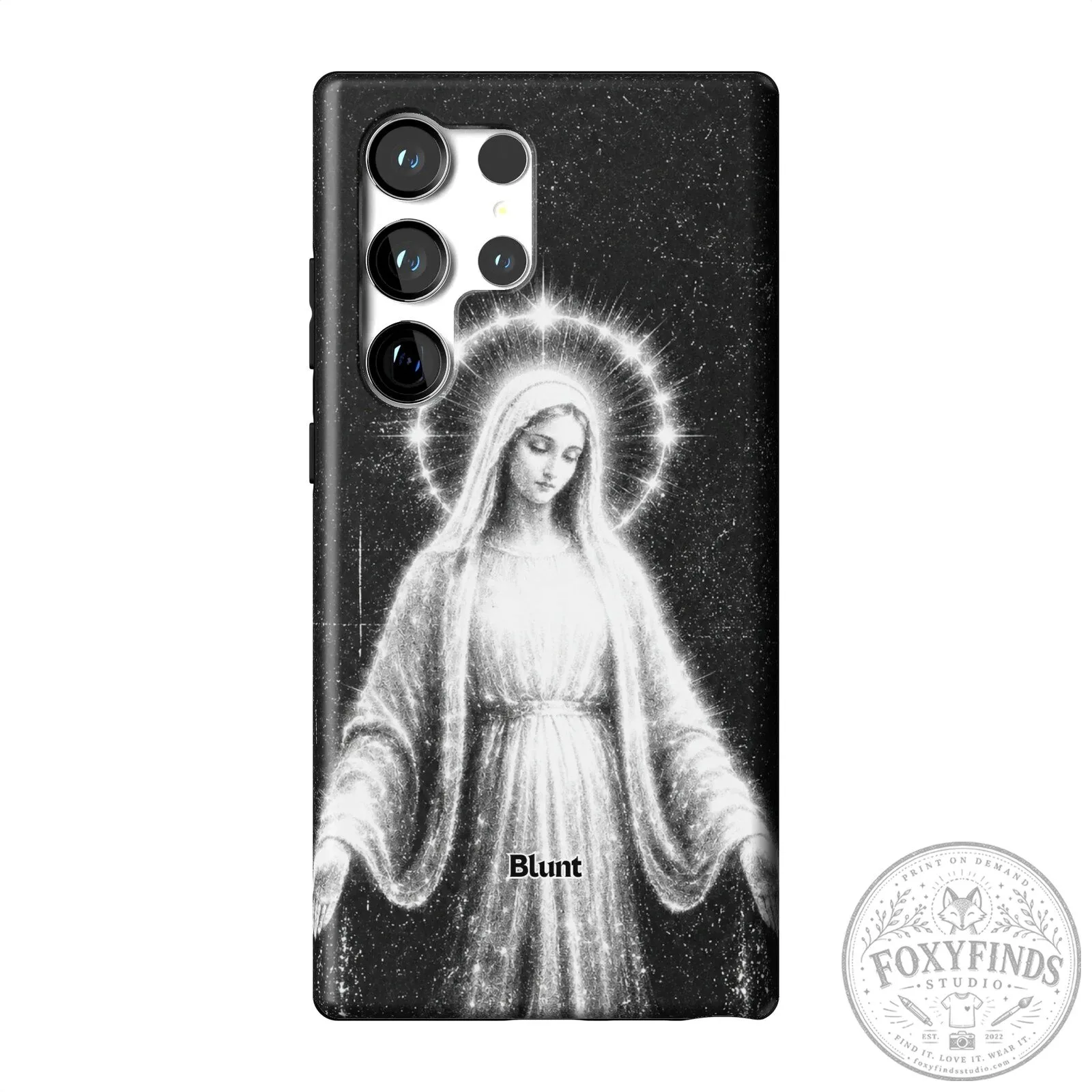 Blessed Virgin Mary Apparition Black and White Samsung Phone Case 30 Blessed Virgin Mary Apparition Black and White Samsung Phone Case