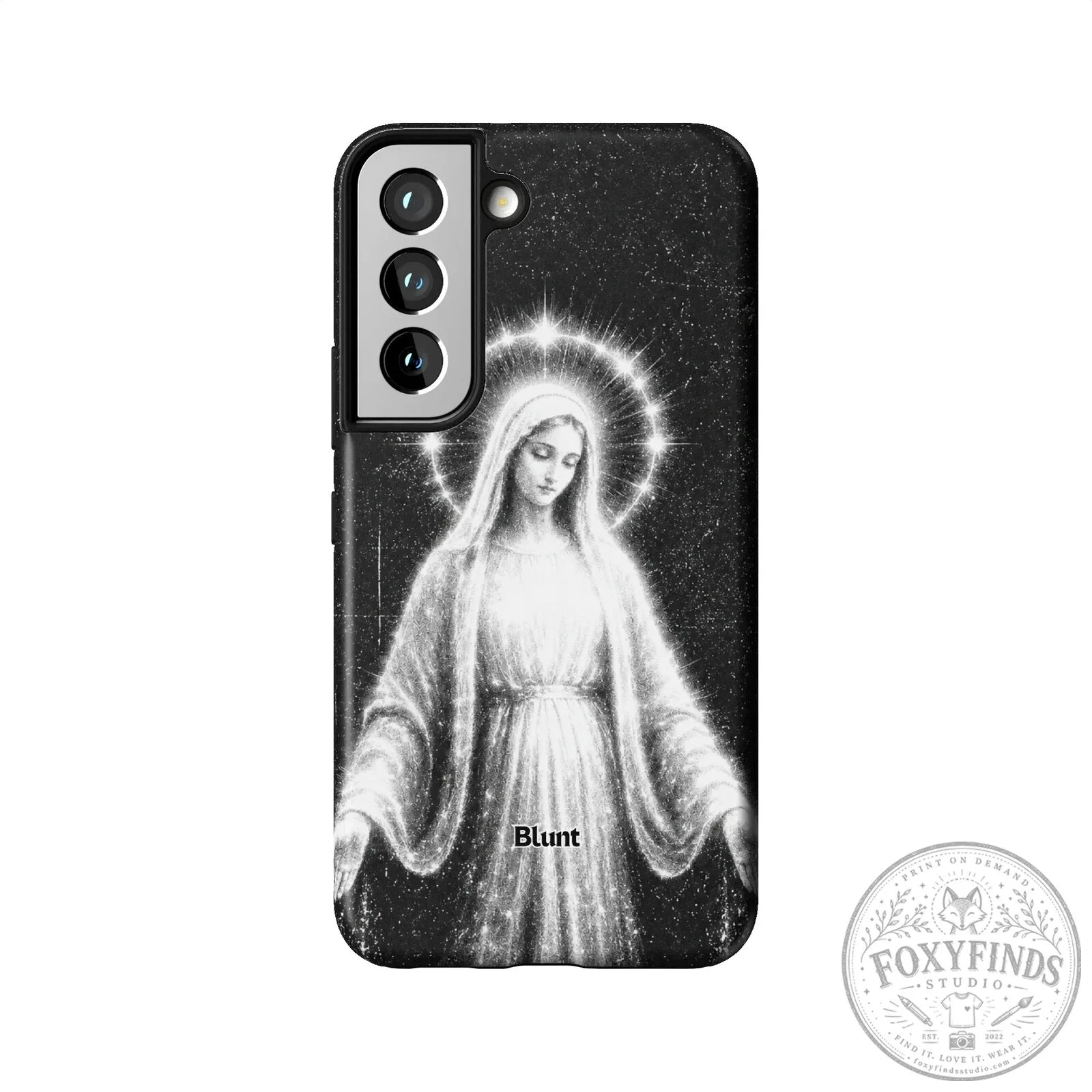 Blessed Virgin Mary Apparition Black and White Samsung Phone Case 31 Blessed Virgin Mary Apparition Black and White Samsung Phone Case