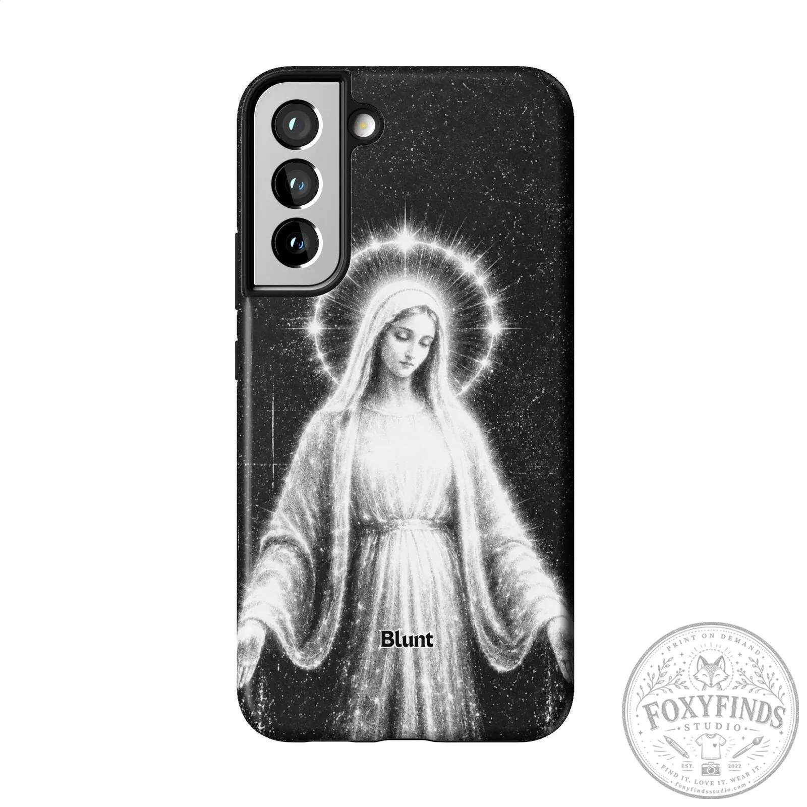 Blessed Virgin Mary Apparition Black and White Samsung Phone Case 32 Blessed Virgin Mary Apparition Black and White Samsung Phone Case