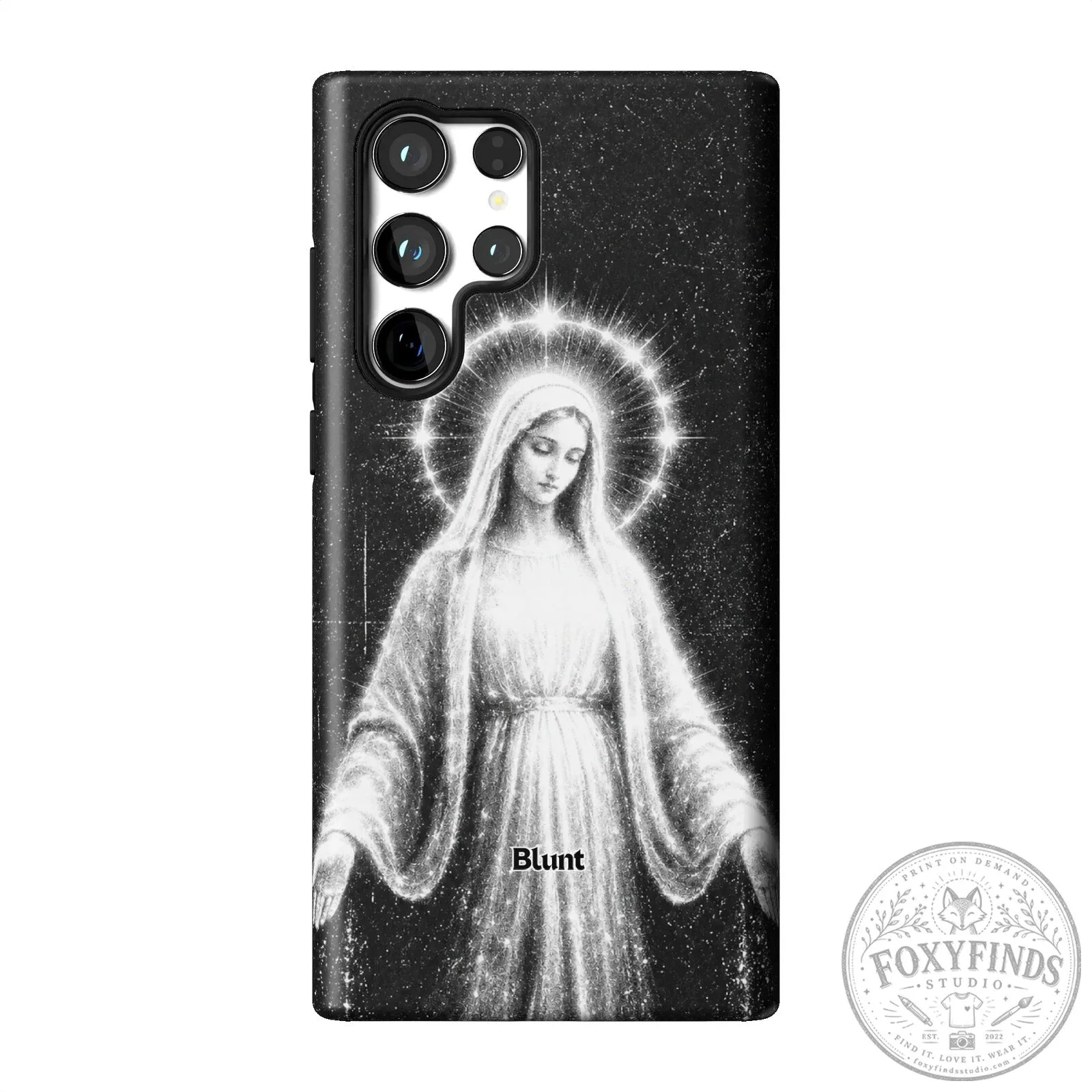 Blessed Virgin Mary Apparition Black and White Samsung Phone Case 33 Blessed Virgin Mary Apparition Black and White Samsung Phone Case