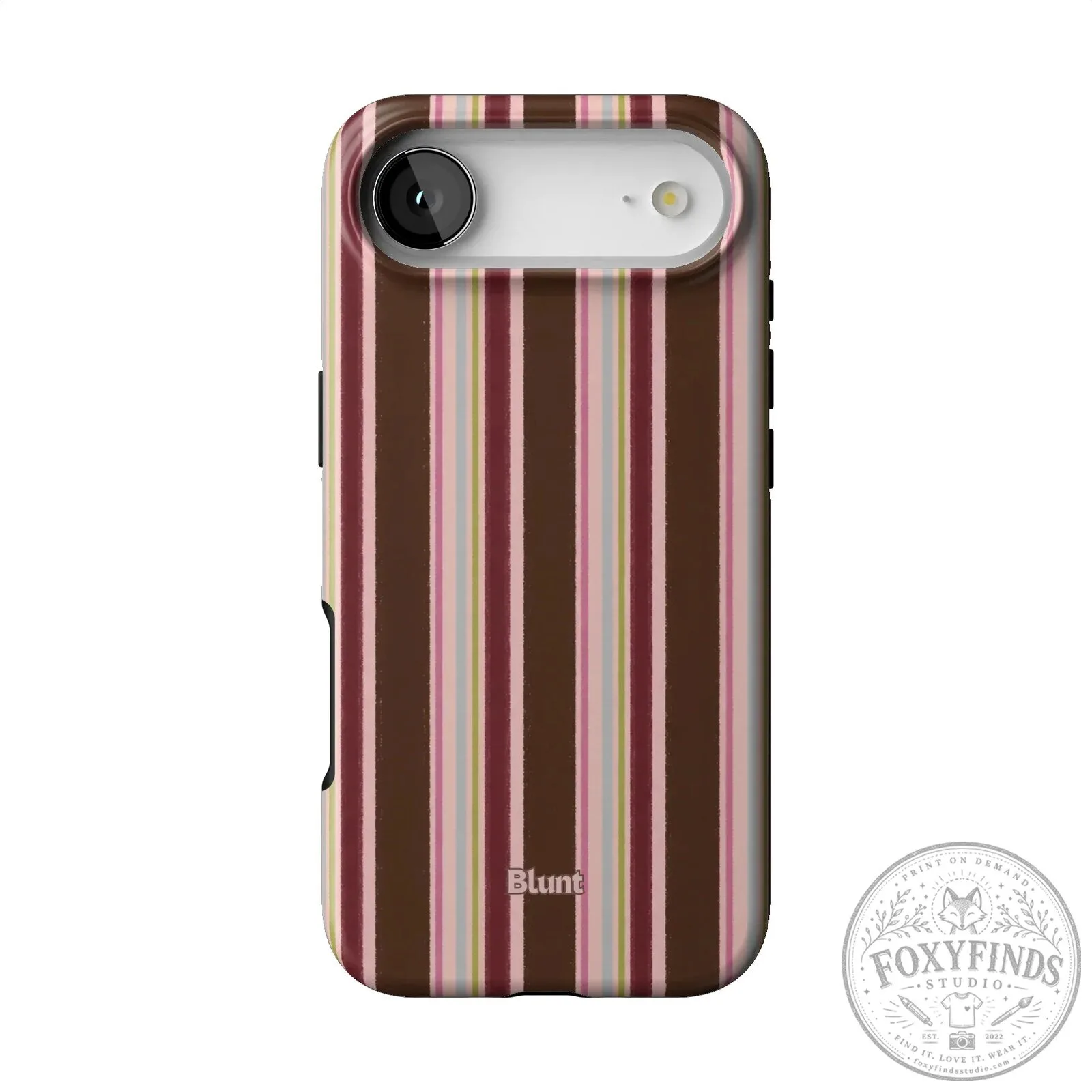 Blunt Brown and Pink Striped iPhone Case with Camera Protection 36 Blunt Brown and Pink Striped iPhone Case with Camera Protection