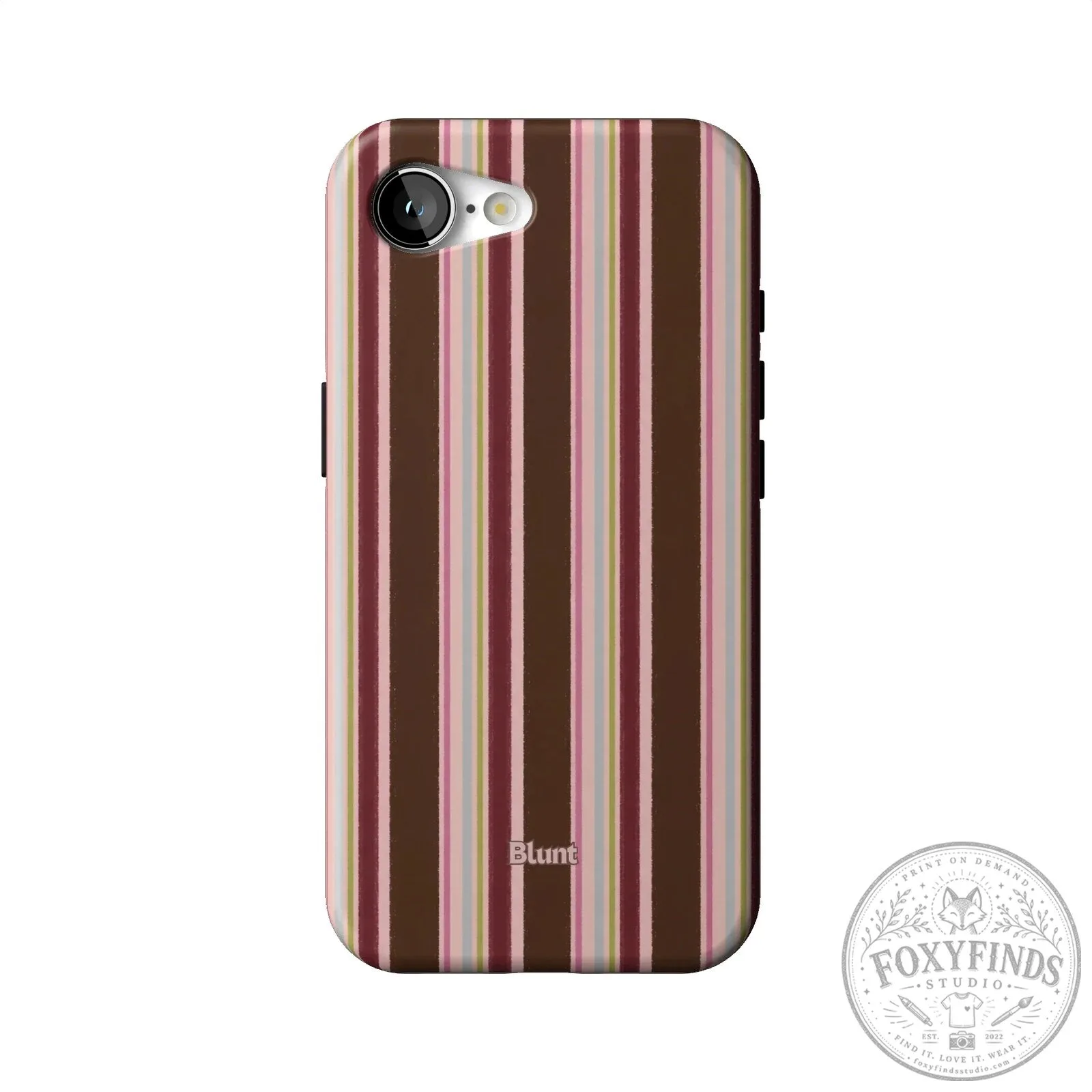 Blunt Brown and Pink Striped iPhone Case with Camera Protection 37 Blunt Brown and Pink Striped iPhone Case with Camera Protection